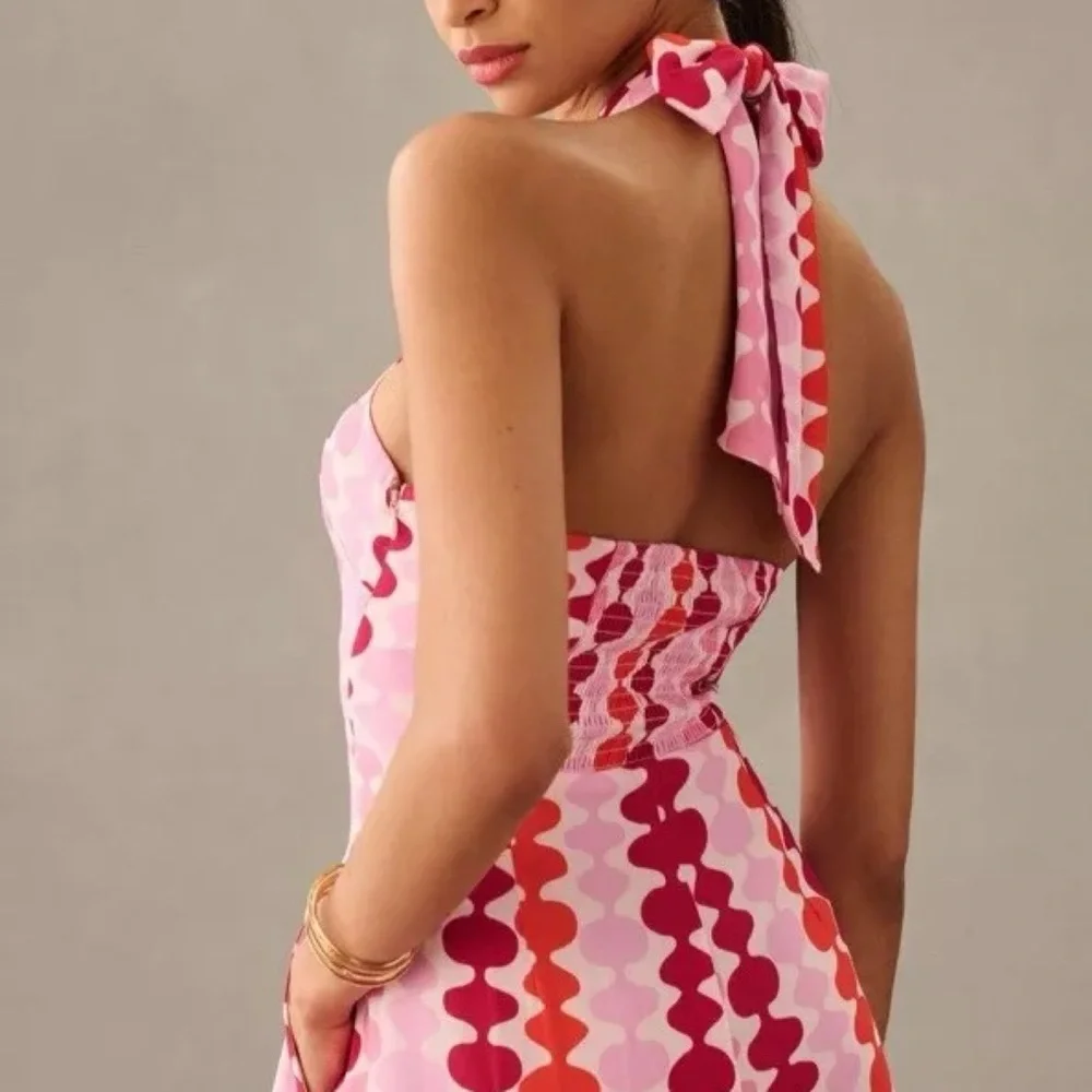 *New* Anthropologie Hutch Bright Halter Romper, size 2 - Picture 2 of 9